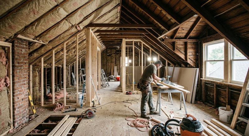 Attic Apartment Construction in Alpharetta, GA